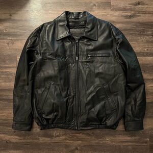 Vintage black leather jacket